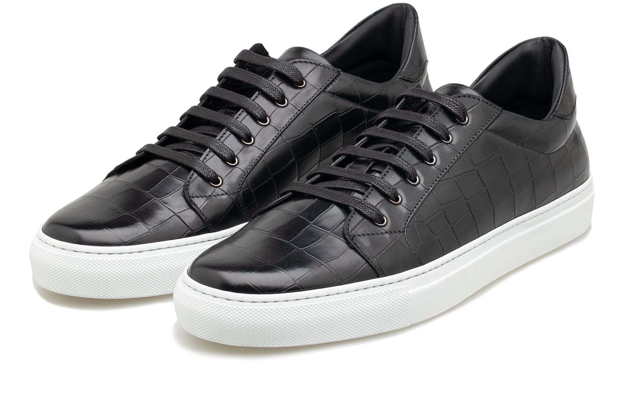 The Smith Low-Top Sneaker - Black Croc – Paul Evans display picture 1