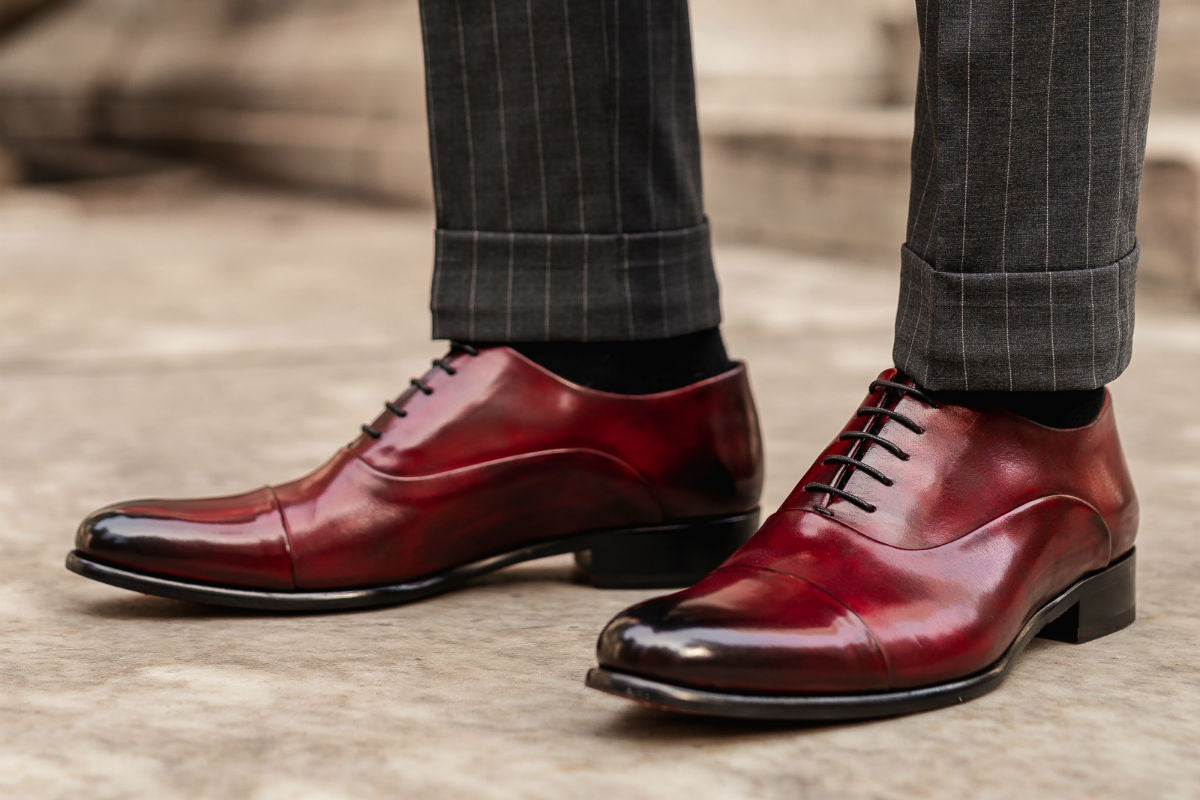 The Cagney Cap-Toe Oxford - Oxblood