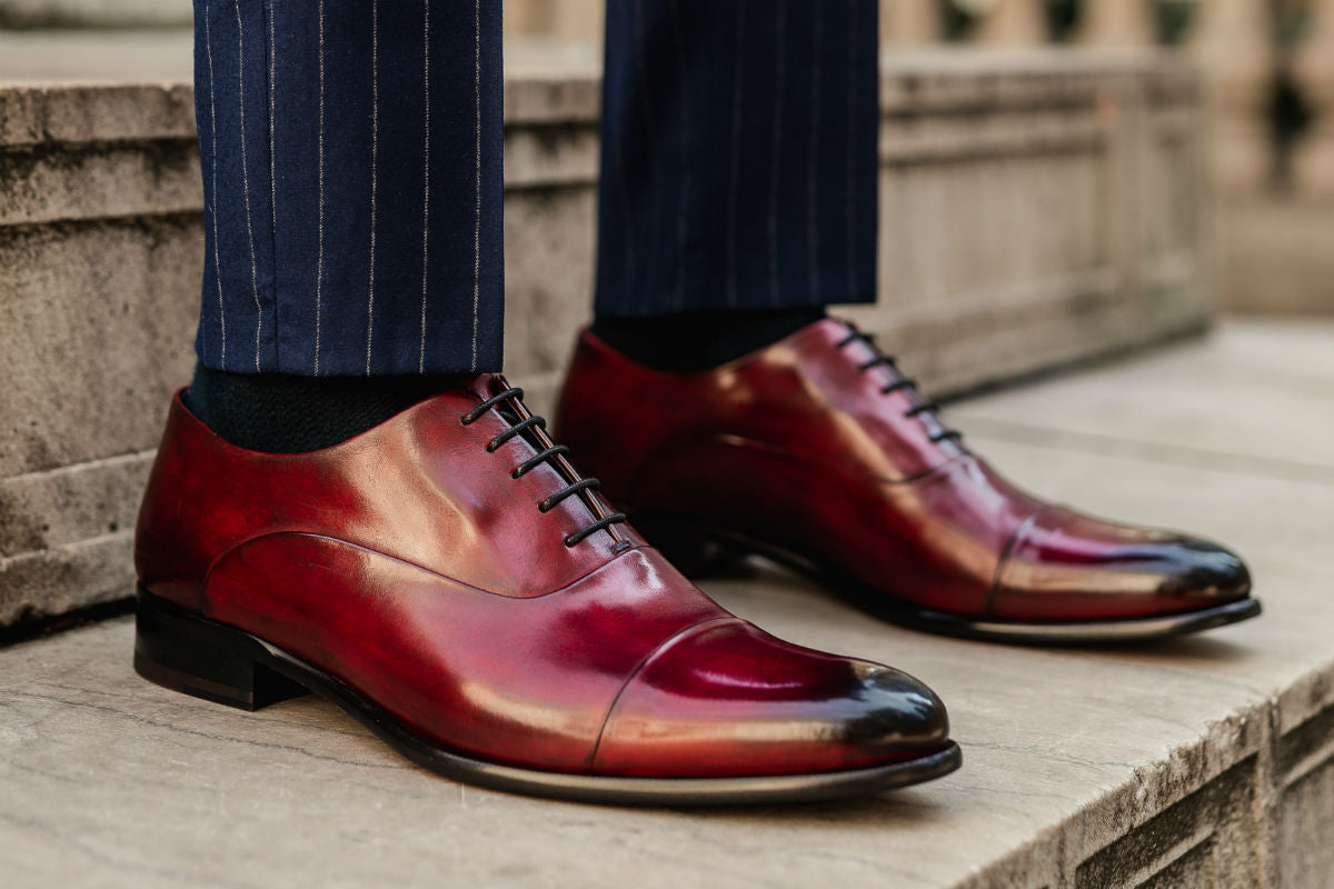 The Cagney Cap-Toe Oxford - Oxblood