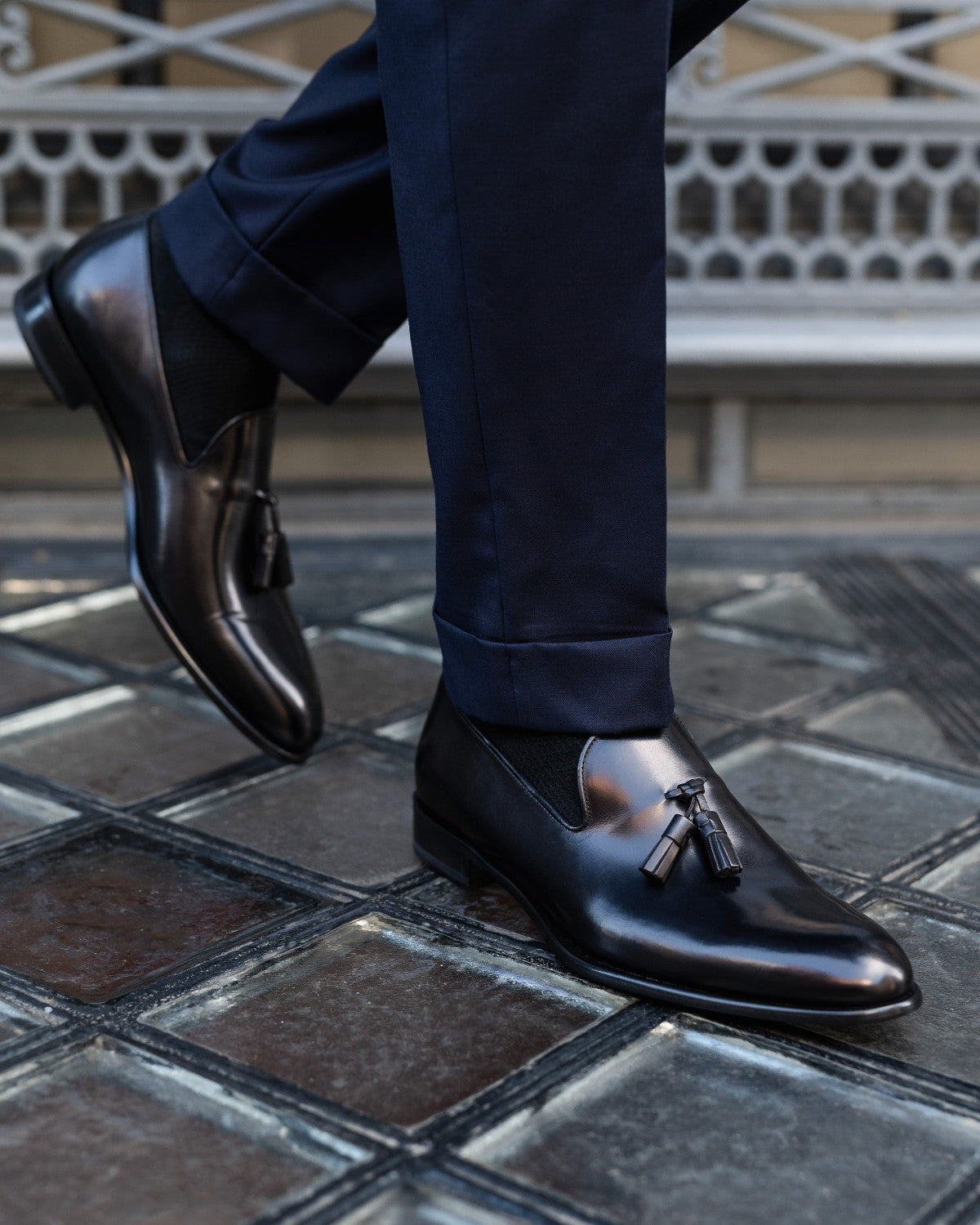 The Chaplin Tassel Loafer - Nero