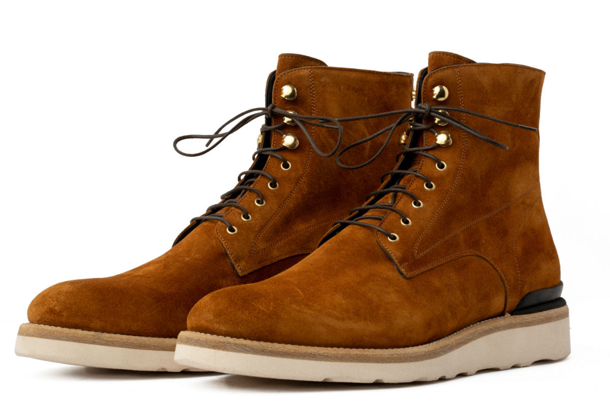 The Polo Suede Lace-Up Boot - Rum â Paul Evans