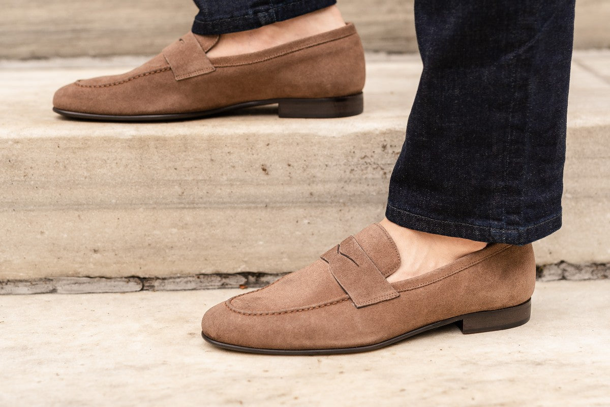 The Edward Penny Loafer - Light Brown Suede