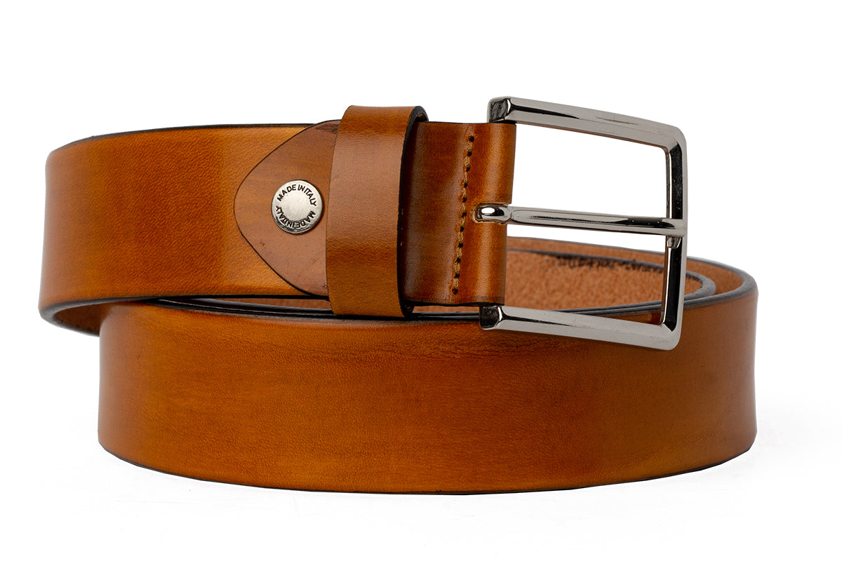 Men's Tobacco Italian Leather Belt Paul Evans Men's Tobacco Italian Leather Belt Paul Evans
