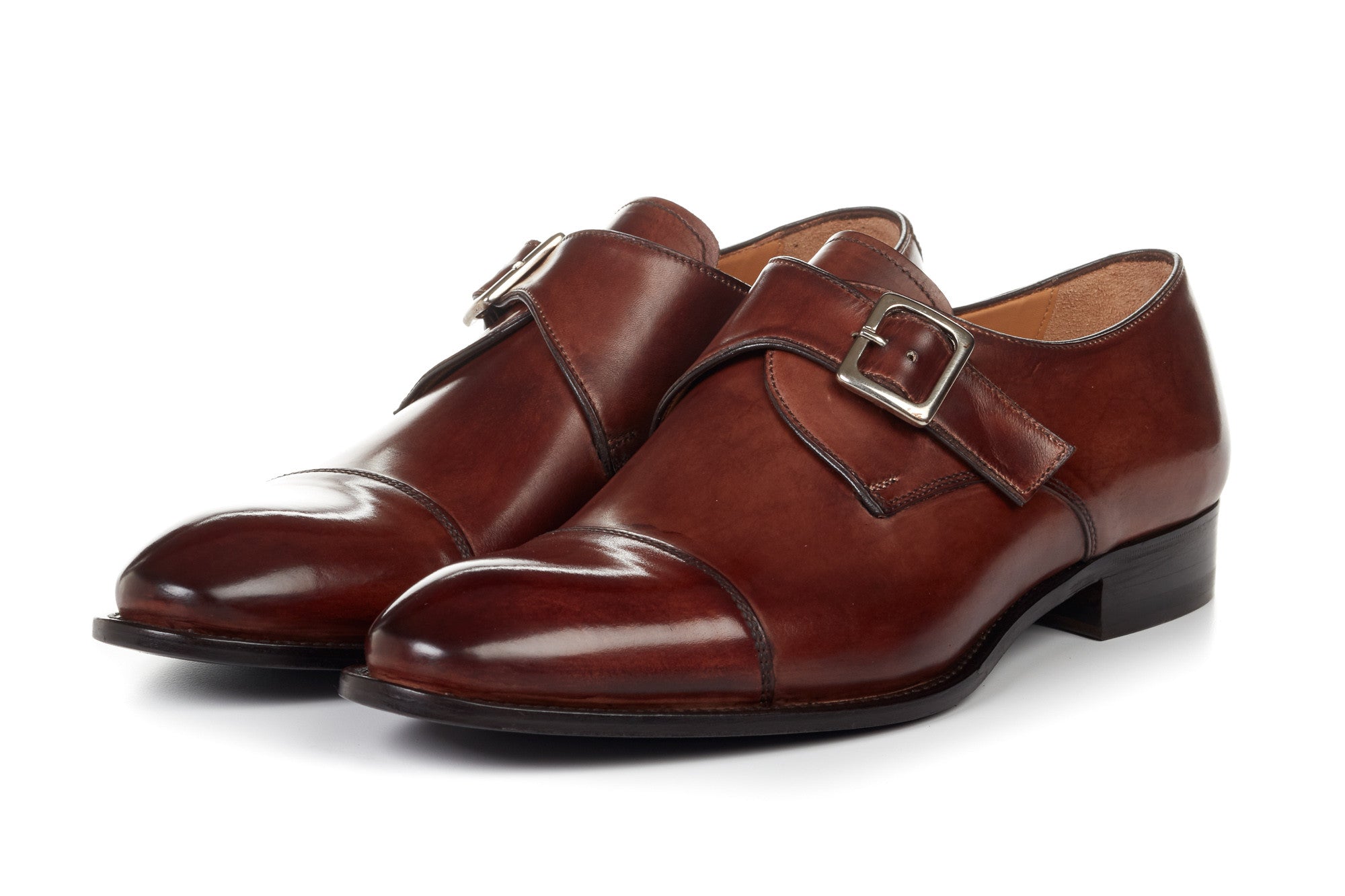 The Olivier Single Monk Strap Brown