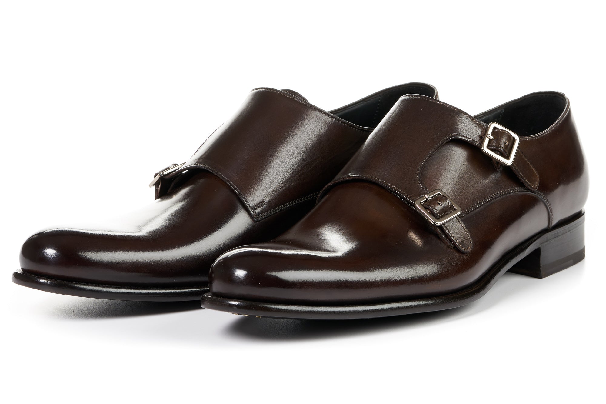 The Poitier Double Monk Strap Chocolate - Main Image