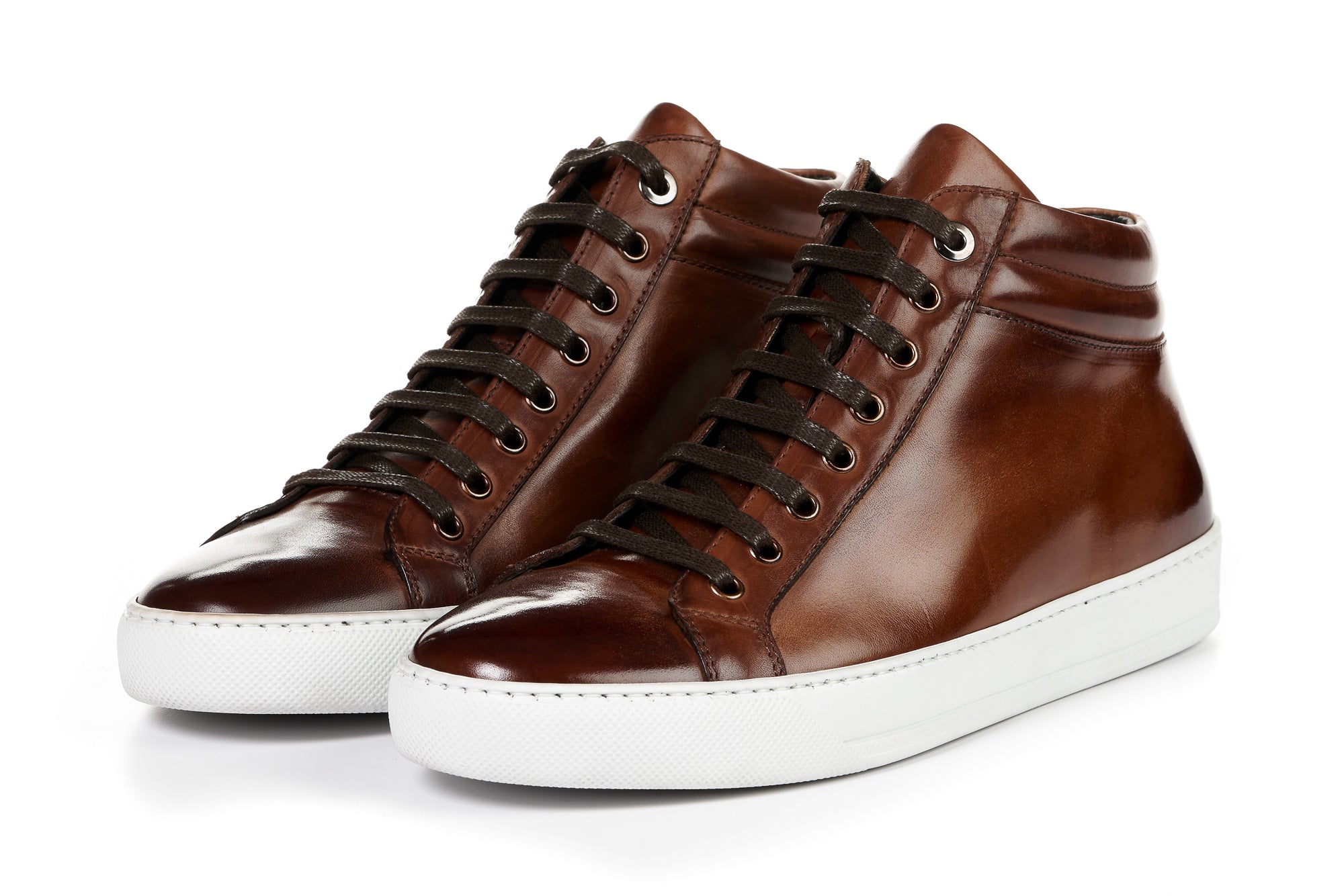 The Carter Mid-Top Sneaker Brown White Sole - Main Image