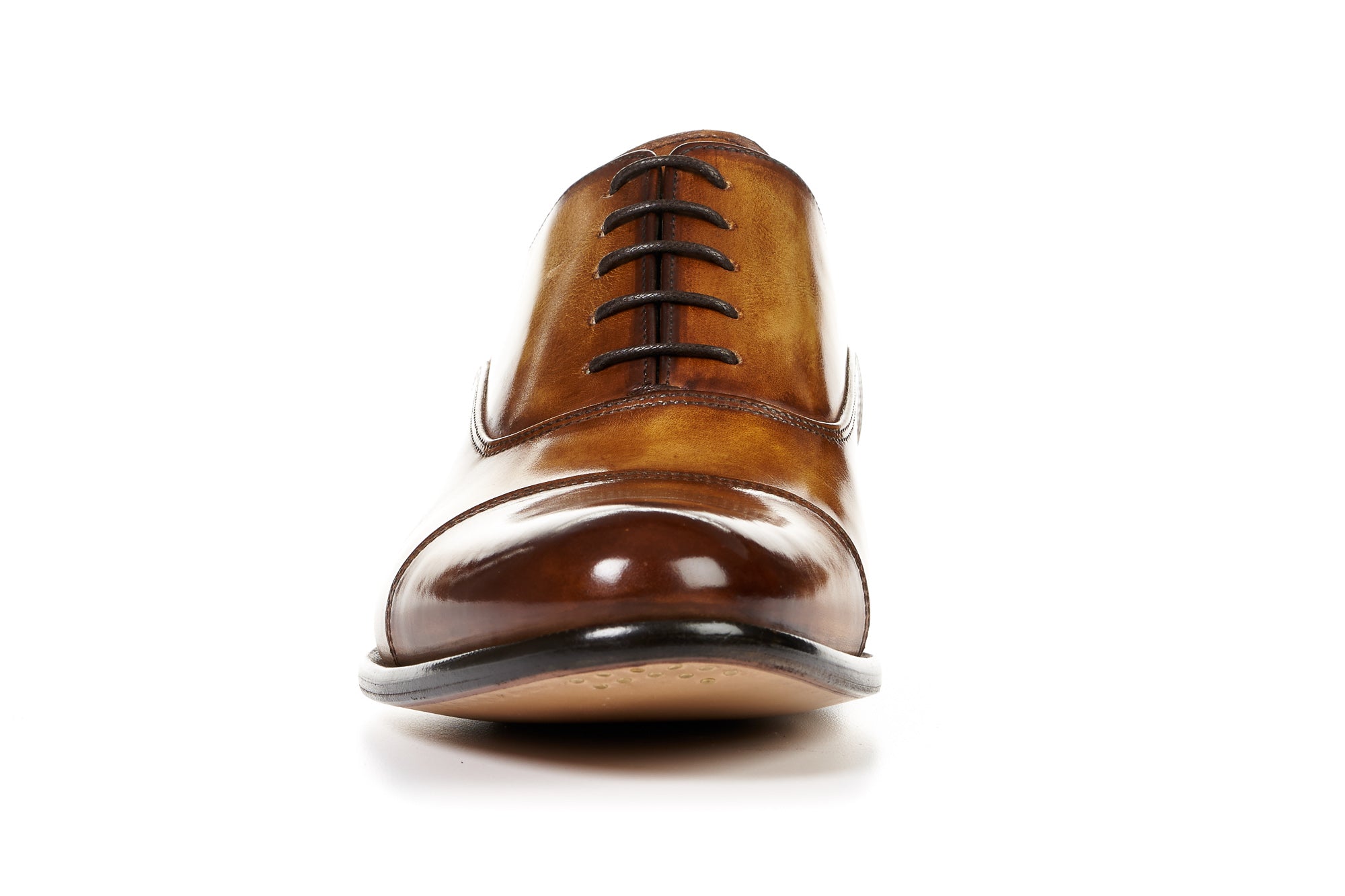 The Cagney II Stitched Cap-Toe Oxford - Tobacco