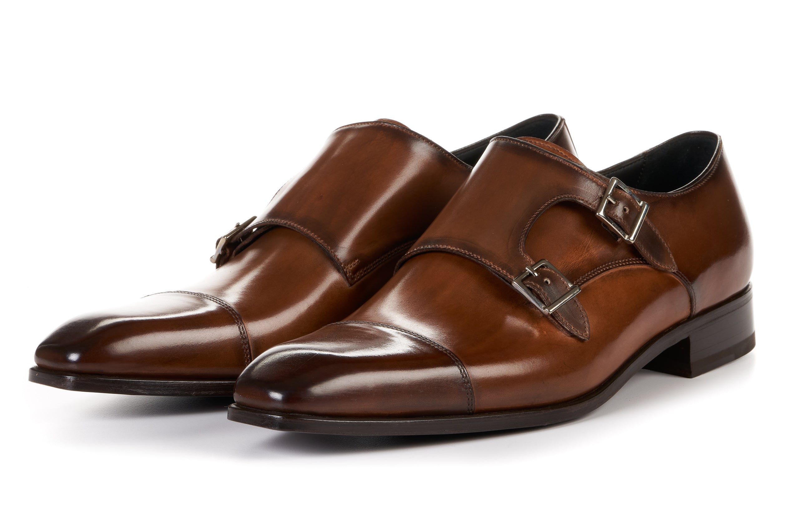 The Burton Double Monk Strap Brown - Main Image
