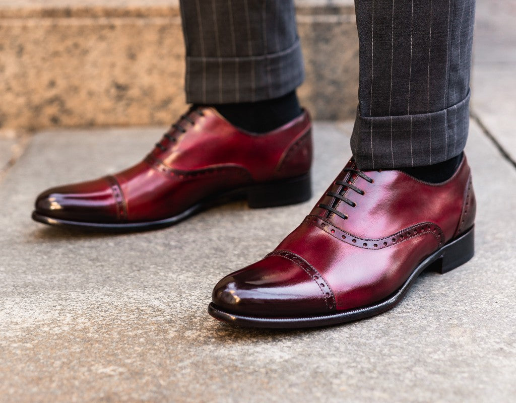 oxford leather dress shoe Bartlett Oxford - Tan Calf | Rancourt & Co