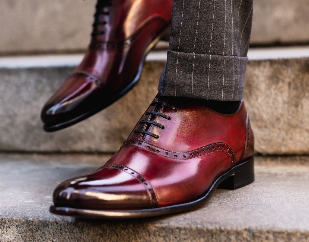 The Brando Semi-Brogue Oxford - Oxblood – Paul Evans