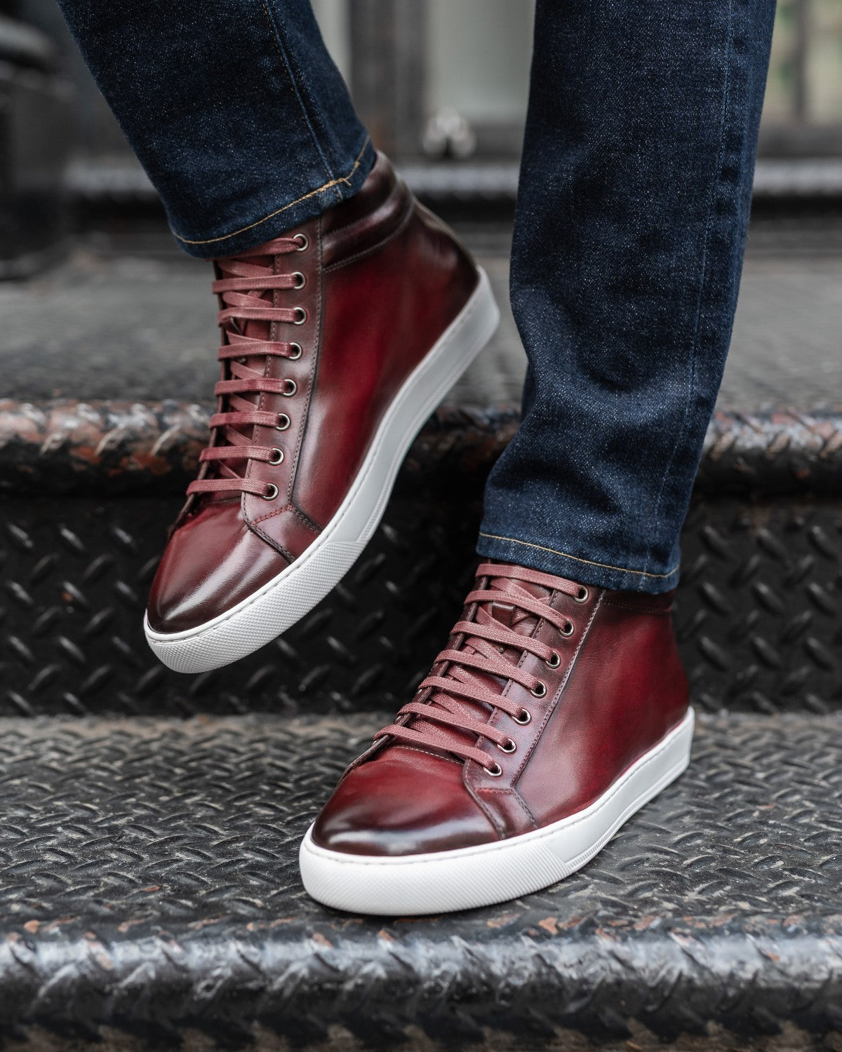 The Carter Mid-Top Sneaker - Oxblood The Carter Mid-Top Sneaker - Oxblood