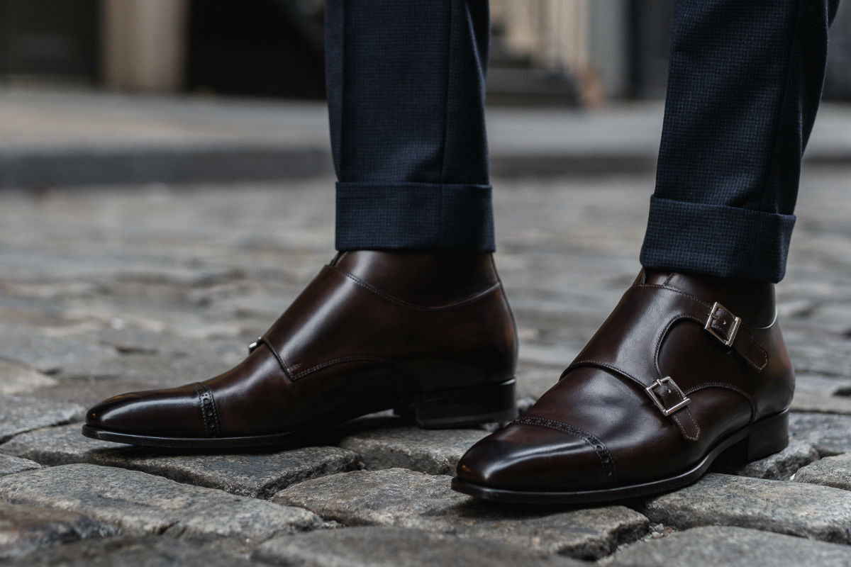 The Heston Double Monk Strap Boot - Chocolate