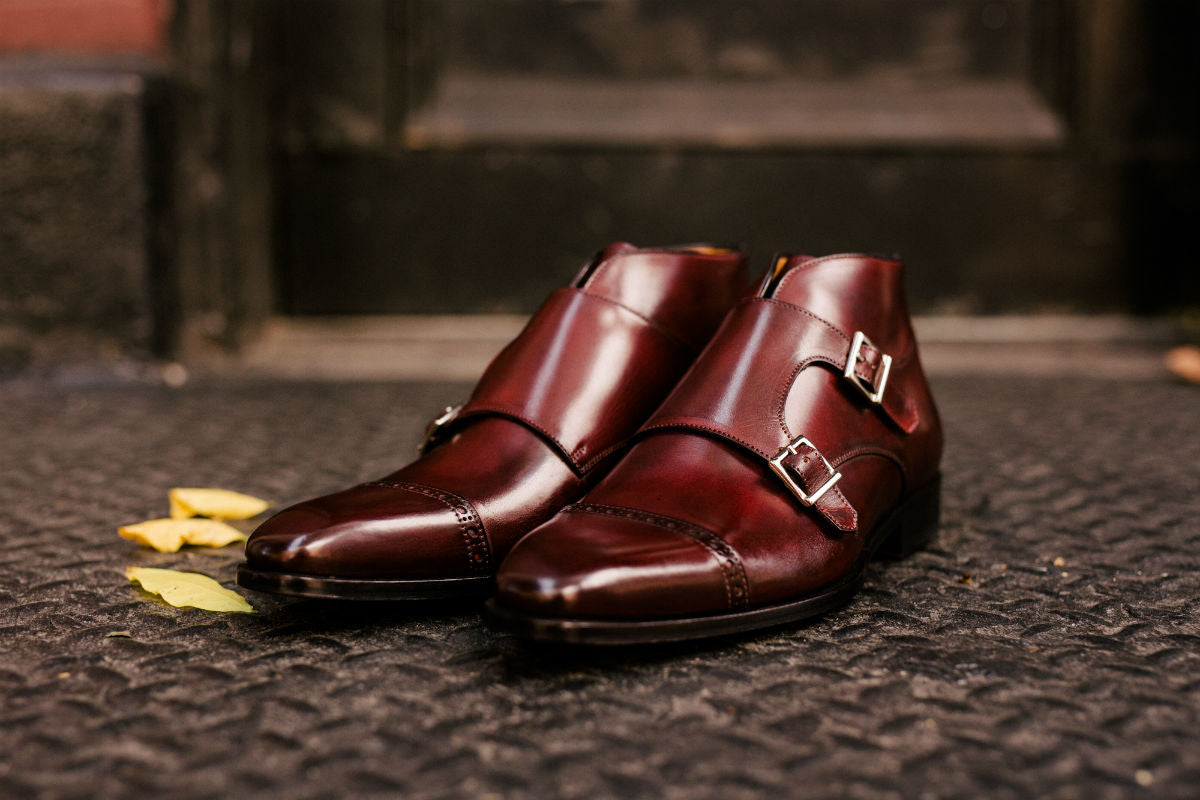 The Heston Double Monk Strap Boot - Oxblood – Paul Evans