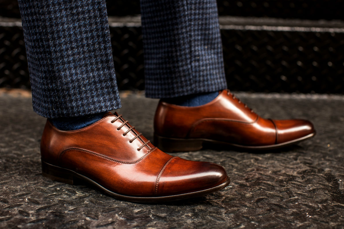 The Cagney II Stitched Cap-Toe Oxford - Brown