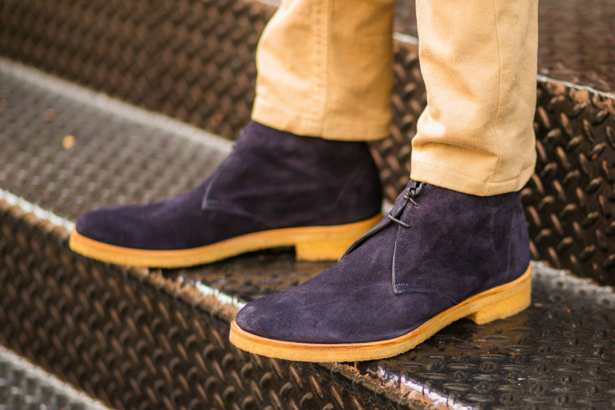 The Gosling Unlined Chukka Boot - Blue Suede