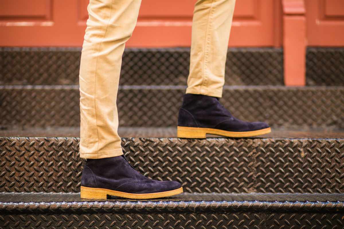 The Gosling Unlined Chukka Boot - Blue Suede