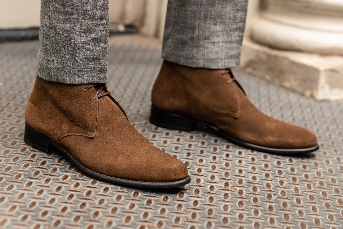 The Newman Chukka Boot - Cafe Suede – Paul Evans