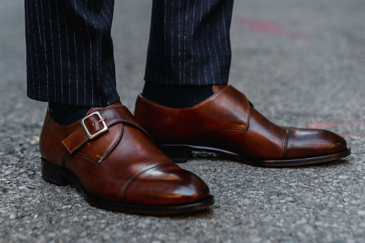 The Olivier Single Monk Strap - Brown