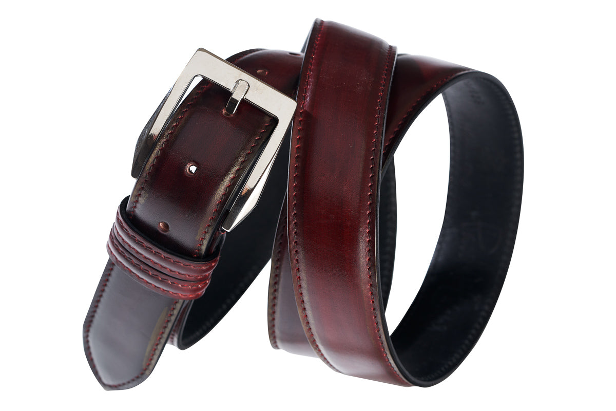 Men's Italian Leather Belt - Oxblood Paul Evans Men's Italian Leather Belt - Oxblood Paul Evans