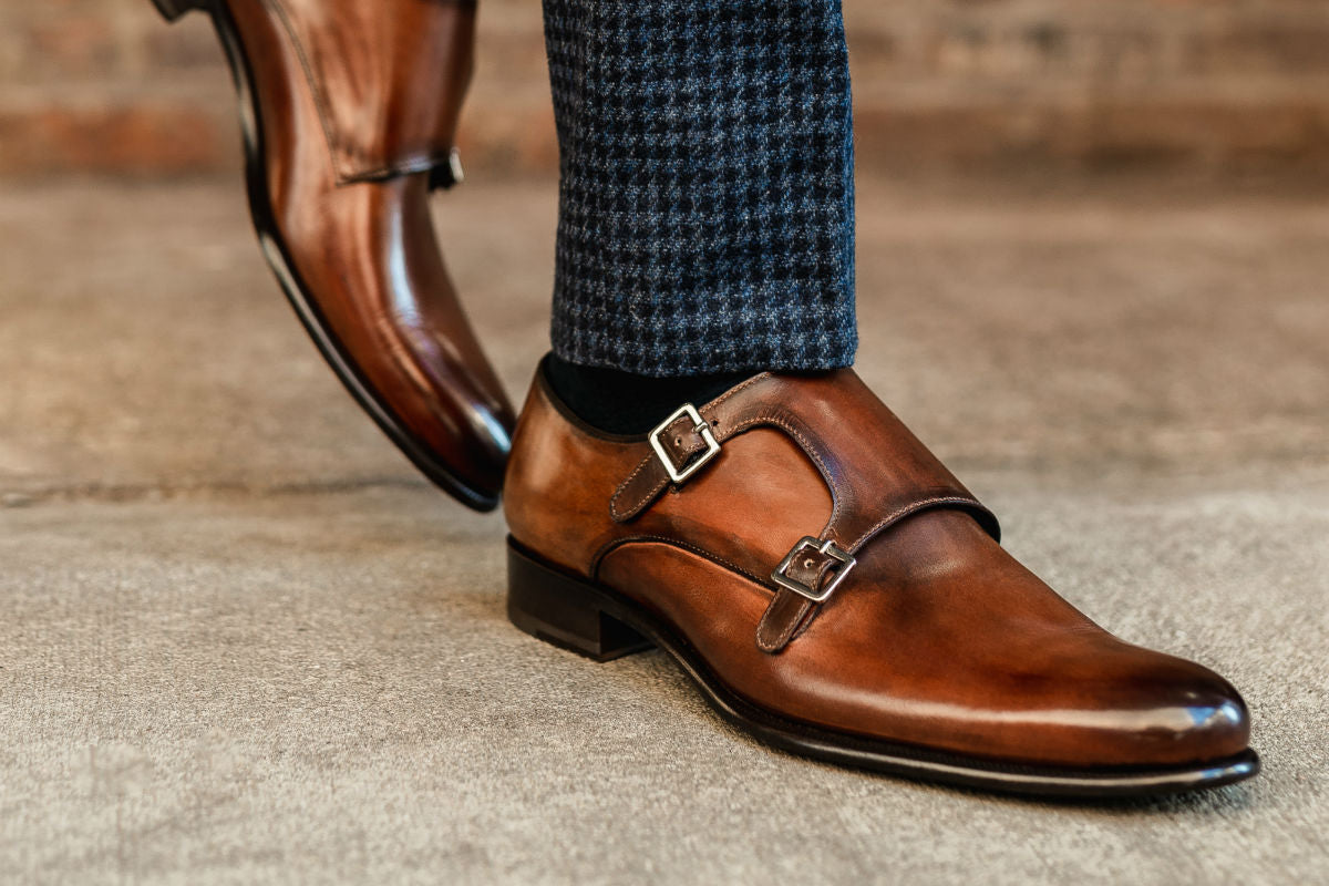 The Poitier Double Monk Strap - Brown