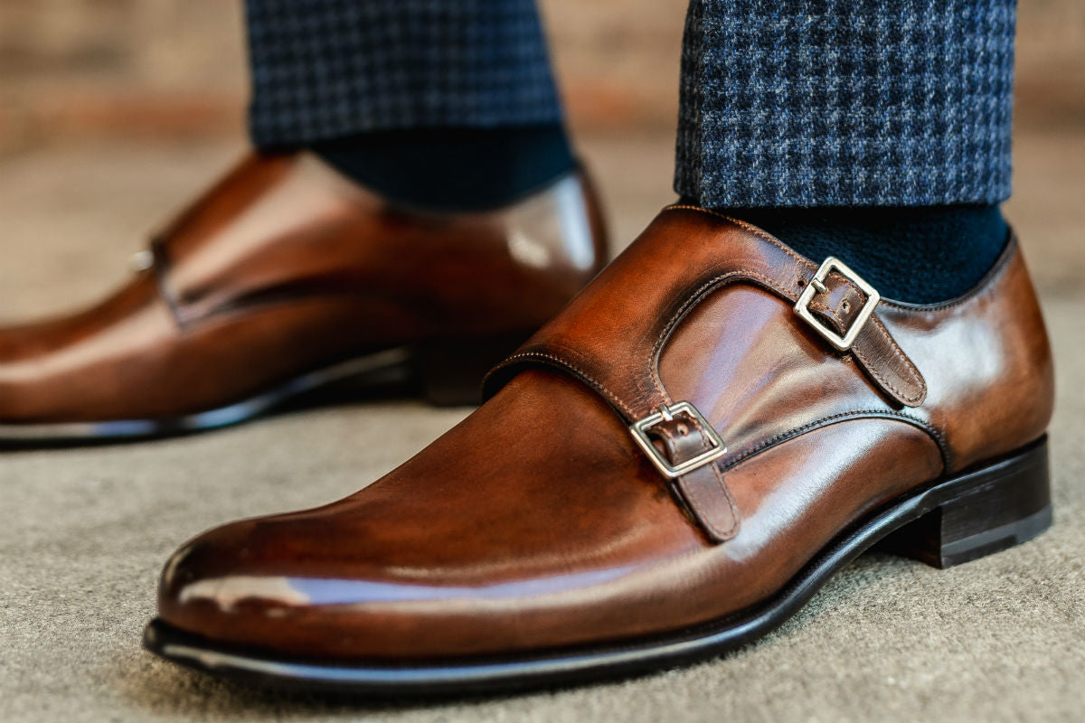 The Poitier Double Monk Strap - Brown