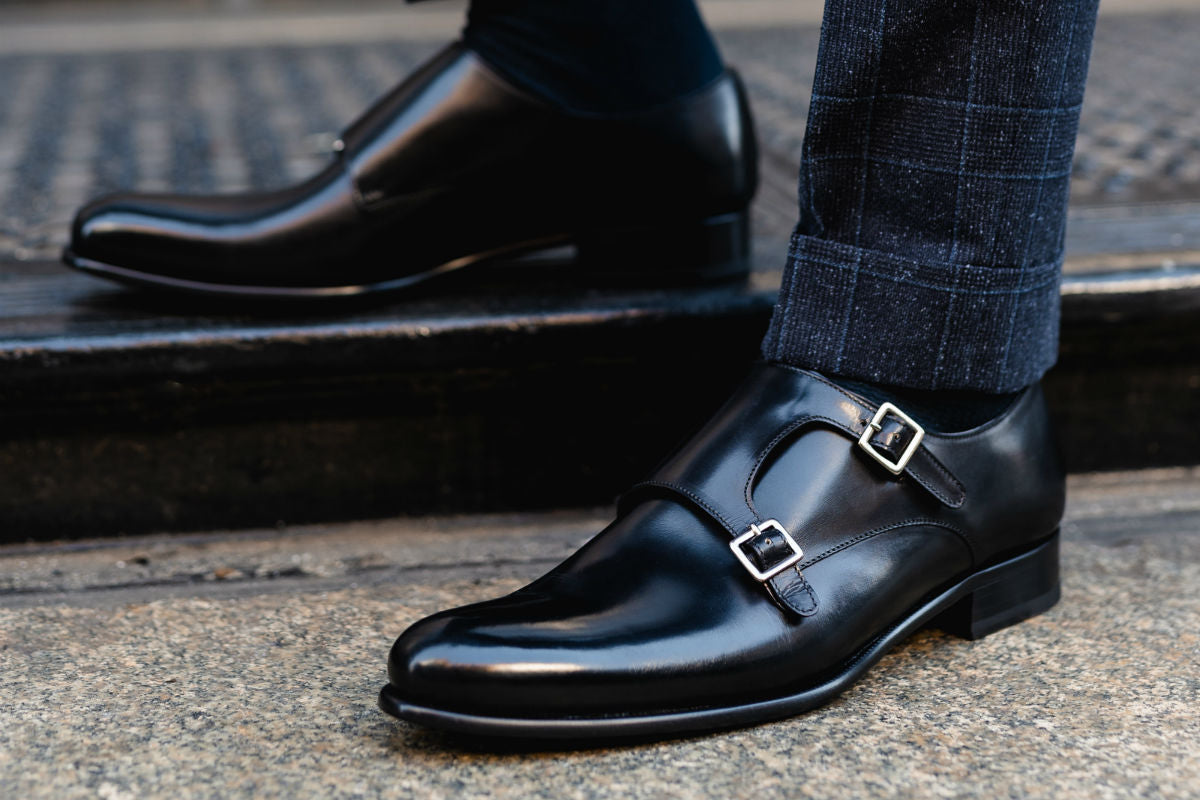 black monk strap dress shoes Men's Bespoke Single he will look positively classic at formal and semi Boss by Hugo Boss Men's