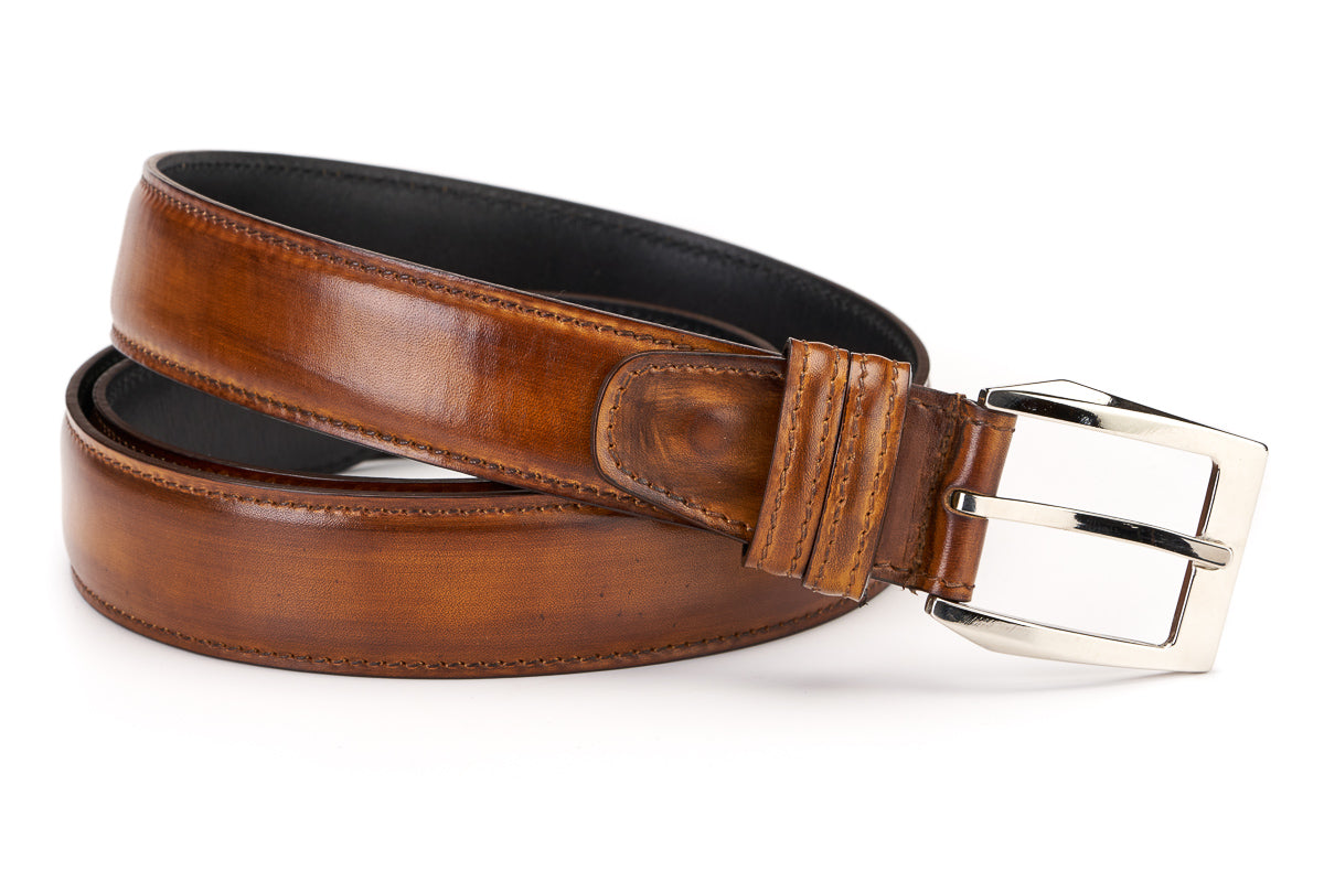 tobacco colored belt Men's Charles Tyrwhitt piece belt is in our styling pantry for a reason Men's Italian Leather Belt -