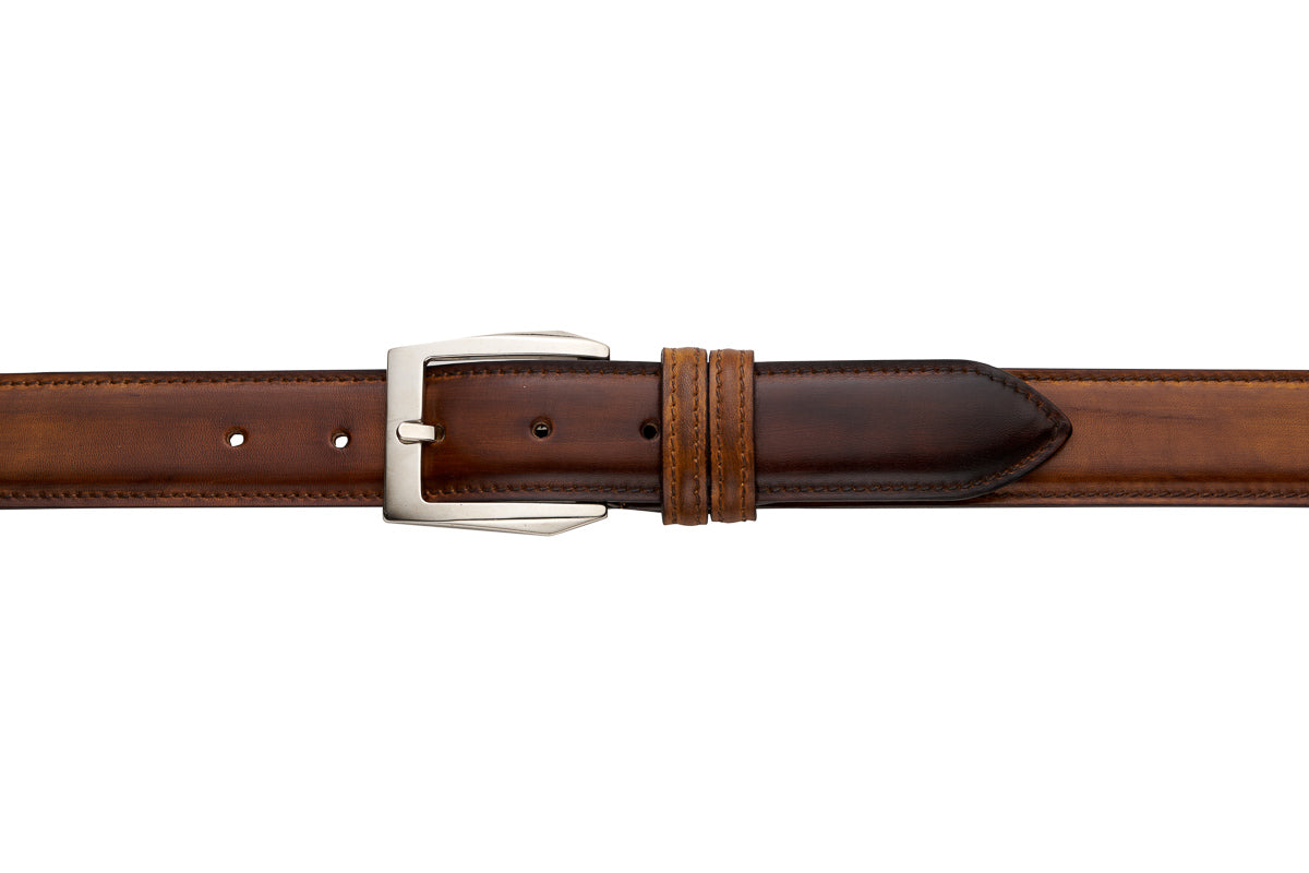 Men's Italian Leather Belt - Light Brown Tobacco Paul Evans Men's Italian Leather Belt - Light Brown Tobacco Paul Evans