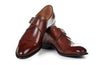 Paul Evans Handmade Italian Leather Men's Dress Shoes - The Olivier Single Monk Strap - Marrone