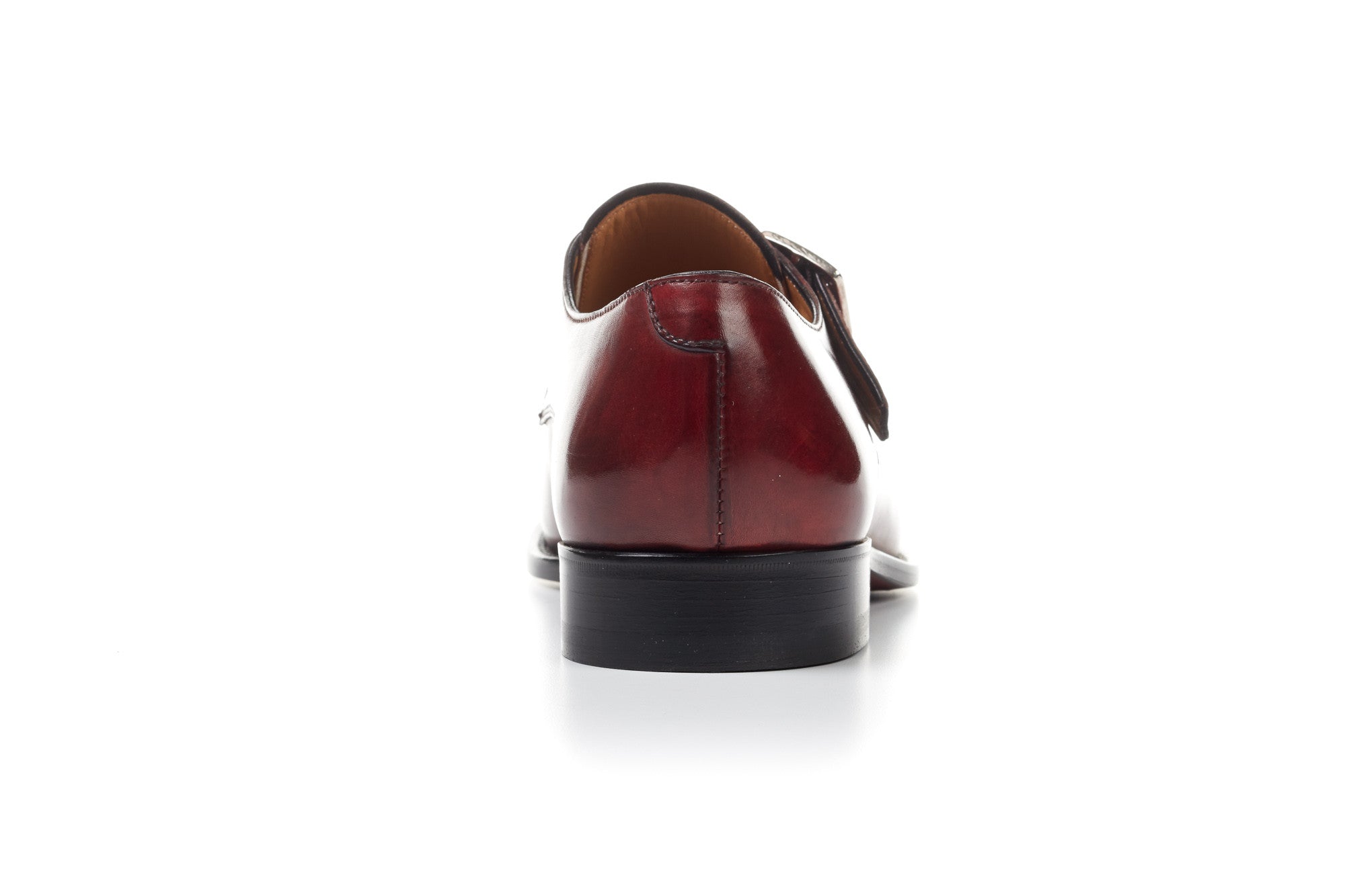 Paul Evans Handmade Italian Leather Men's Dress Shoes - The Olivier Single Monk Strap - Oxblood