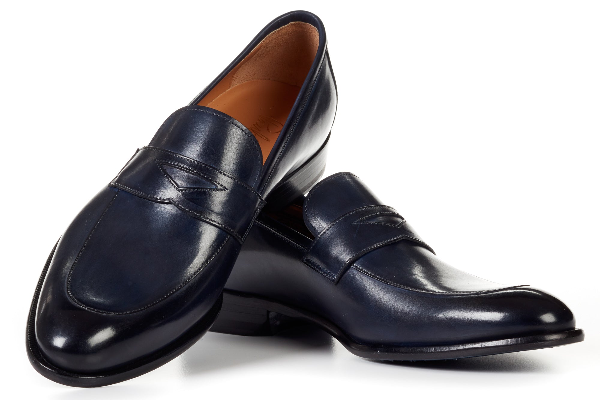 The Stewart Penny Loafer - Midnight Blue Paul Evans The Stewart Penny Loafer - Midnight Blue Paul Evans