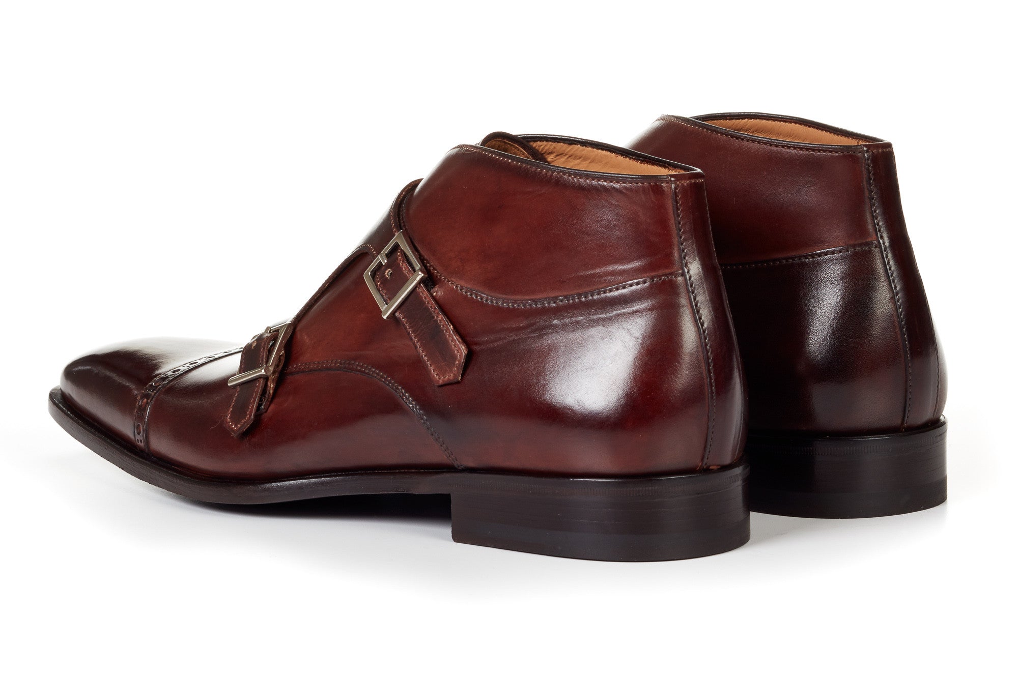 The Heston Double Monk Strap Boot - Chocolate – Paul Evans