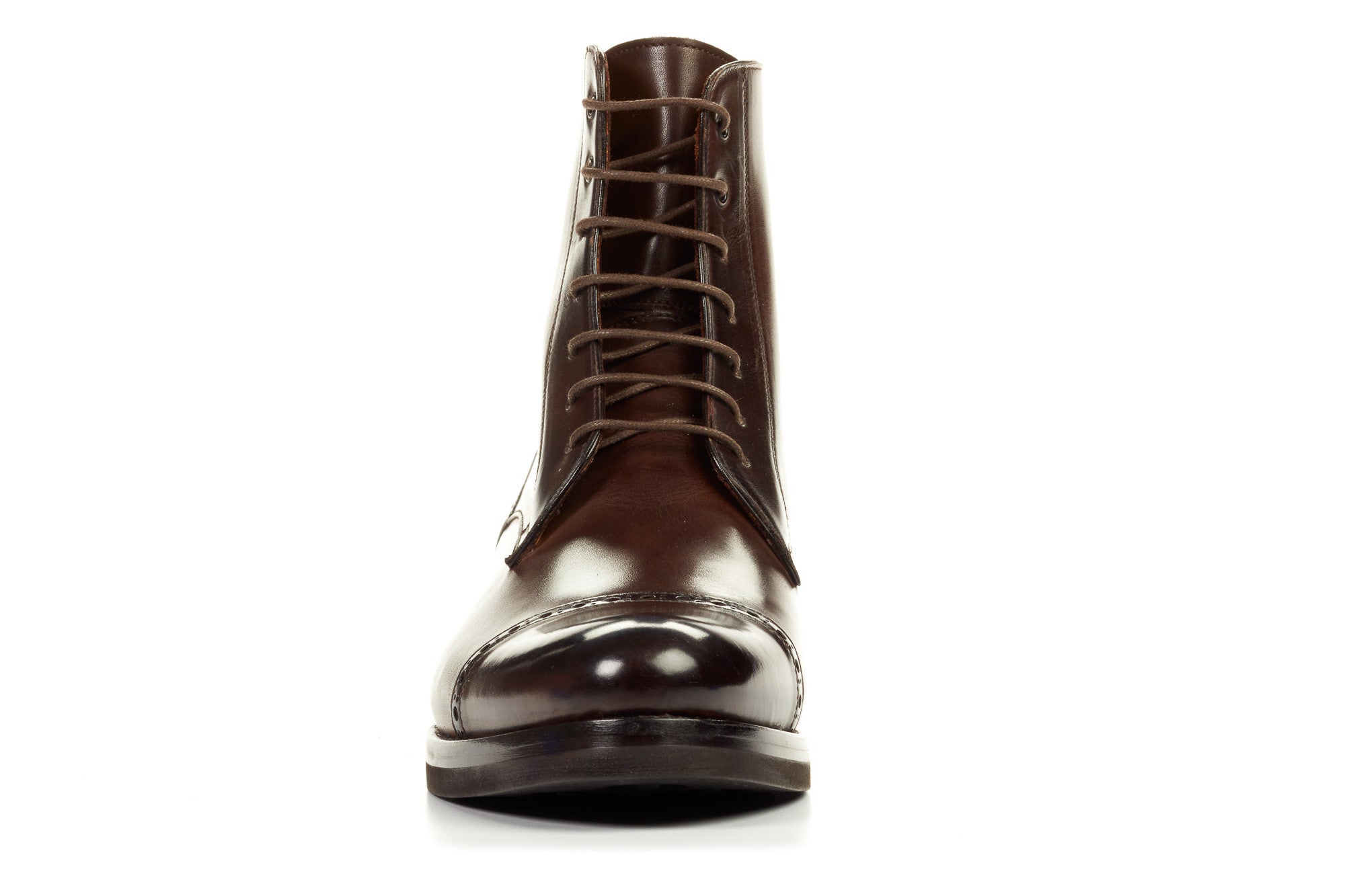 The Presley Lace-Up Boot - Chocolate Brown - Rubber Sole – Paul Evans