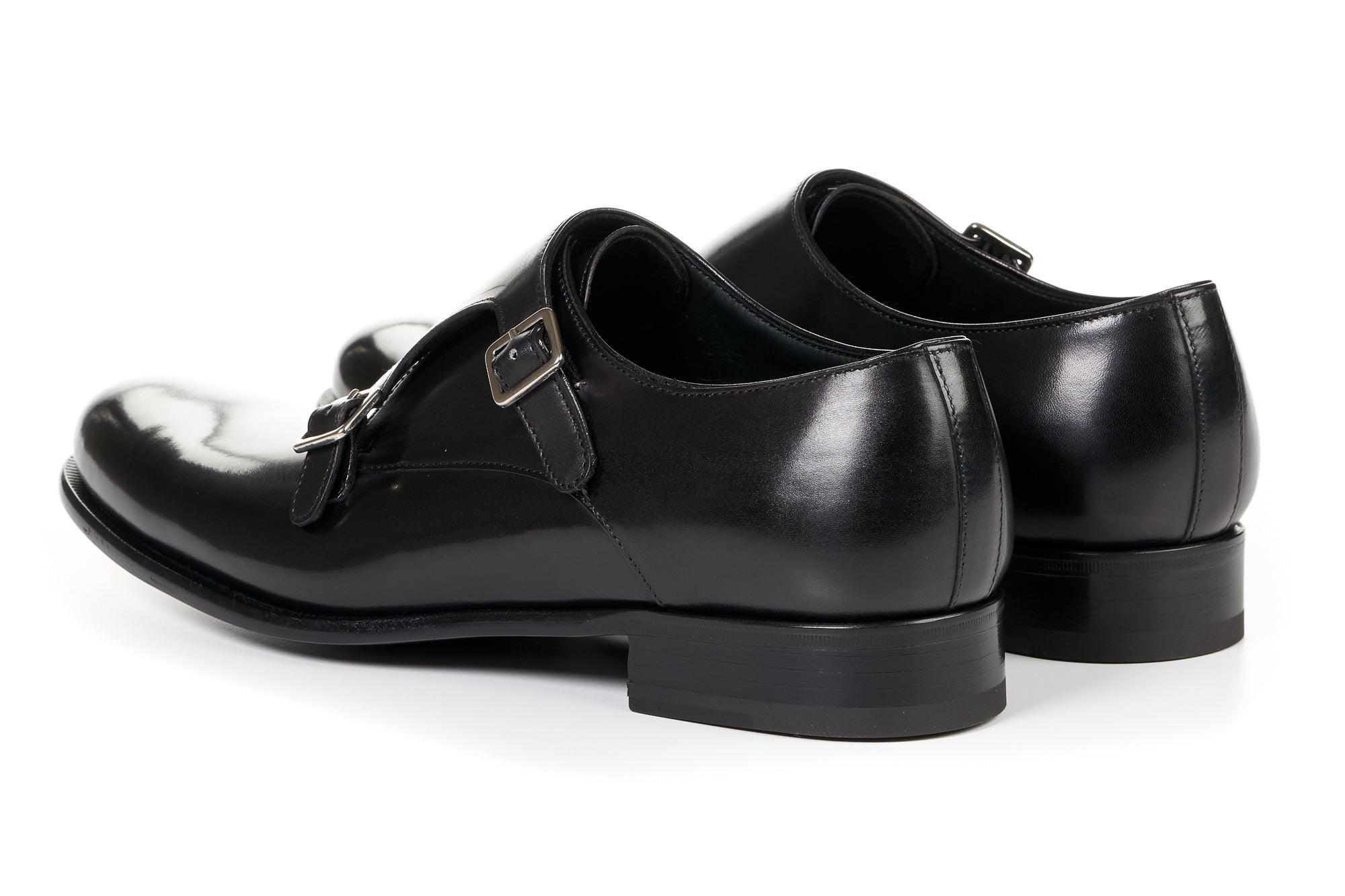 The Poitier Double Monk Strap - Nero Black Paul Evans The Poitier Double Monk Strap - Nero Black Paul Evans