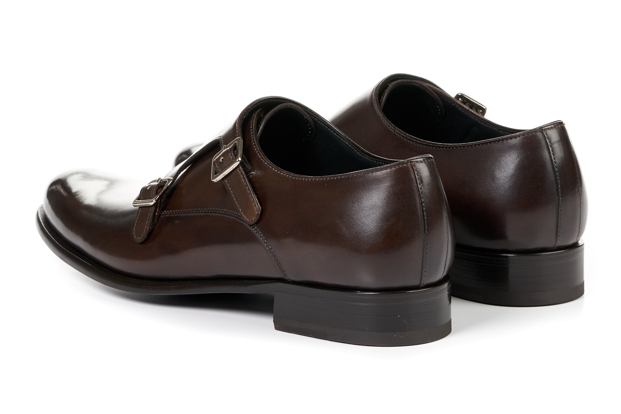 The Poitier Double Monk Strap Chocolate Brown – Paul Evans