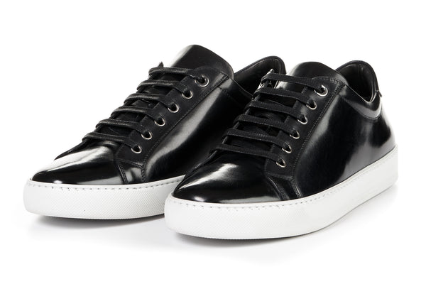 Black high top sneakers with white soles online