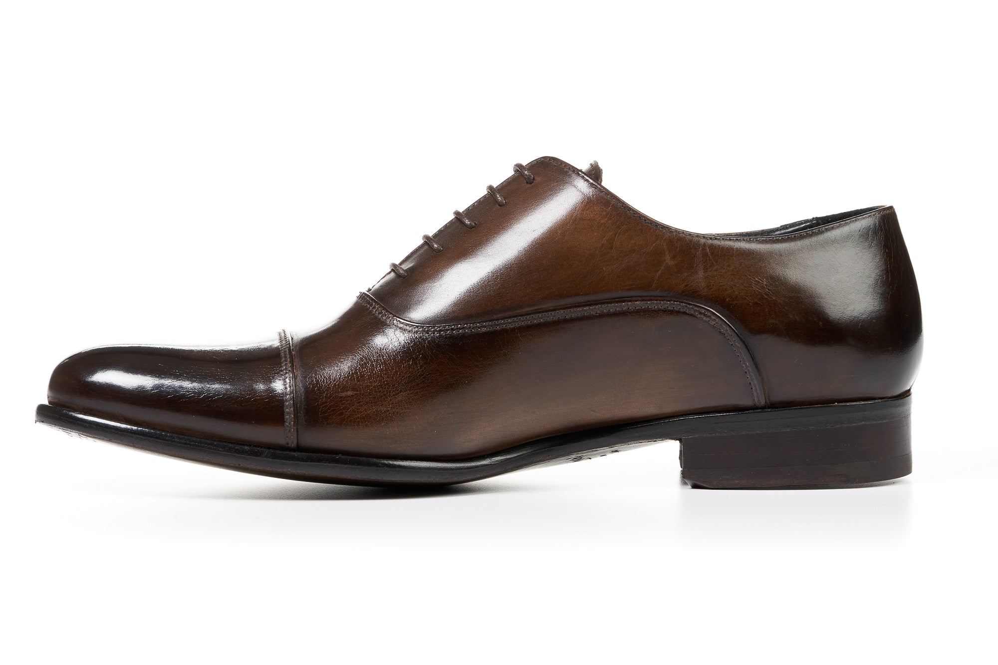 The Cagney II Stitched Cap-Toe Oxford - Chocolate