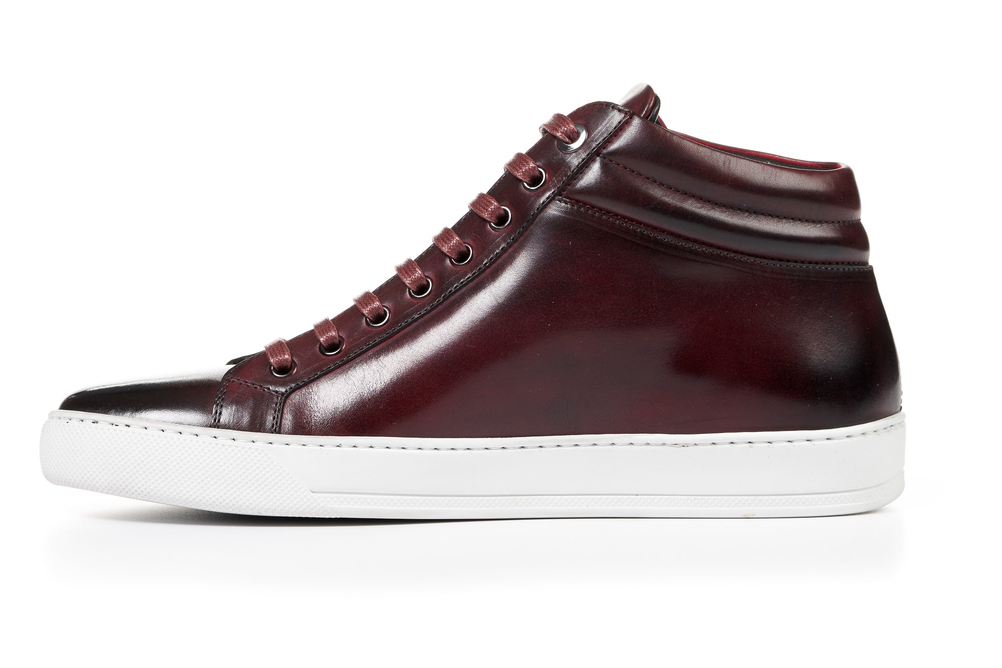 The Carter Mid-Top Sneaker Oxblood White Sole