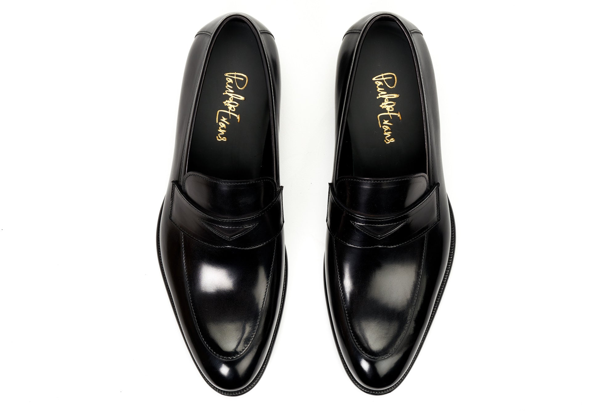 The Stewart Penny Loafer - Nero Black Paul Evans The Stewart Penny Loafer - Nero Black Paul Evans