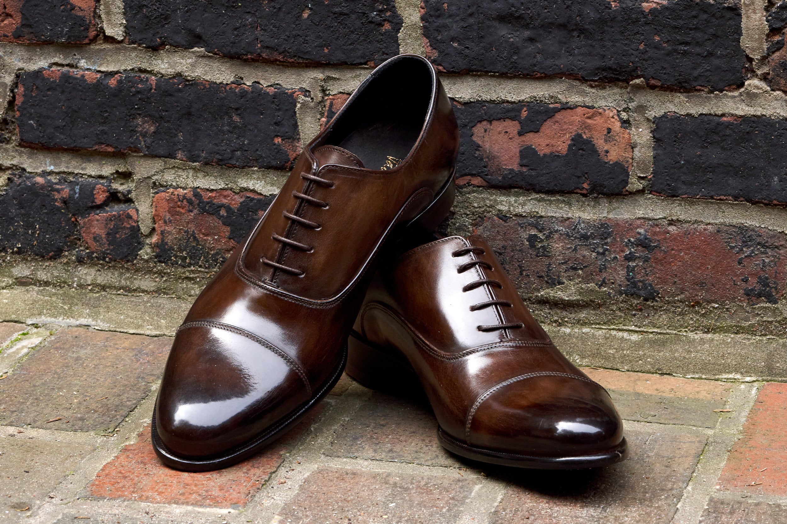 The Cagney II Stitched Cap-Toe Oxford - Chocolate