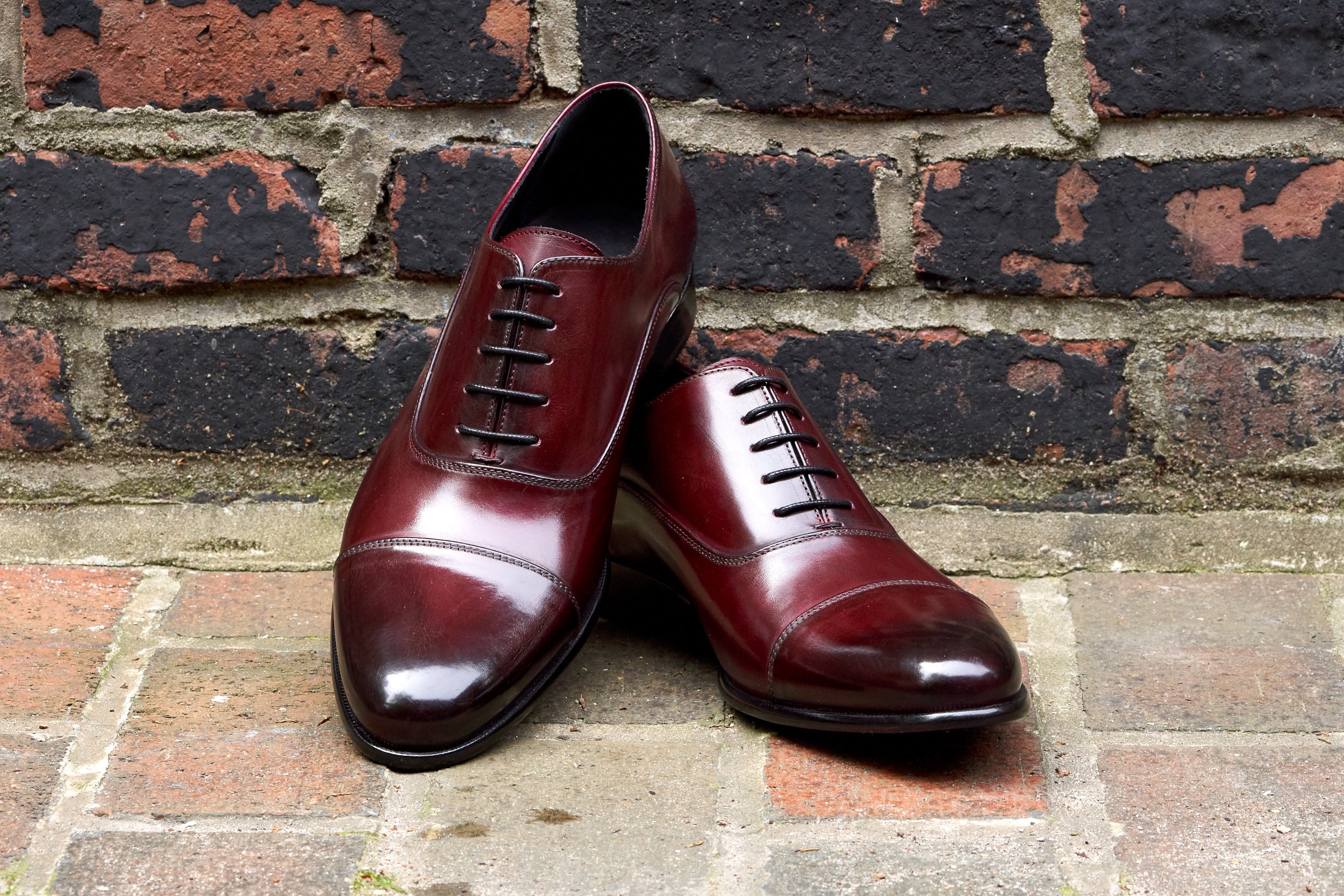 The Cagney II Stitched Cap-Toe Oxford - Oxblood