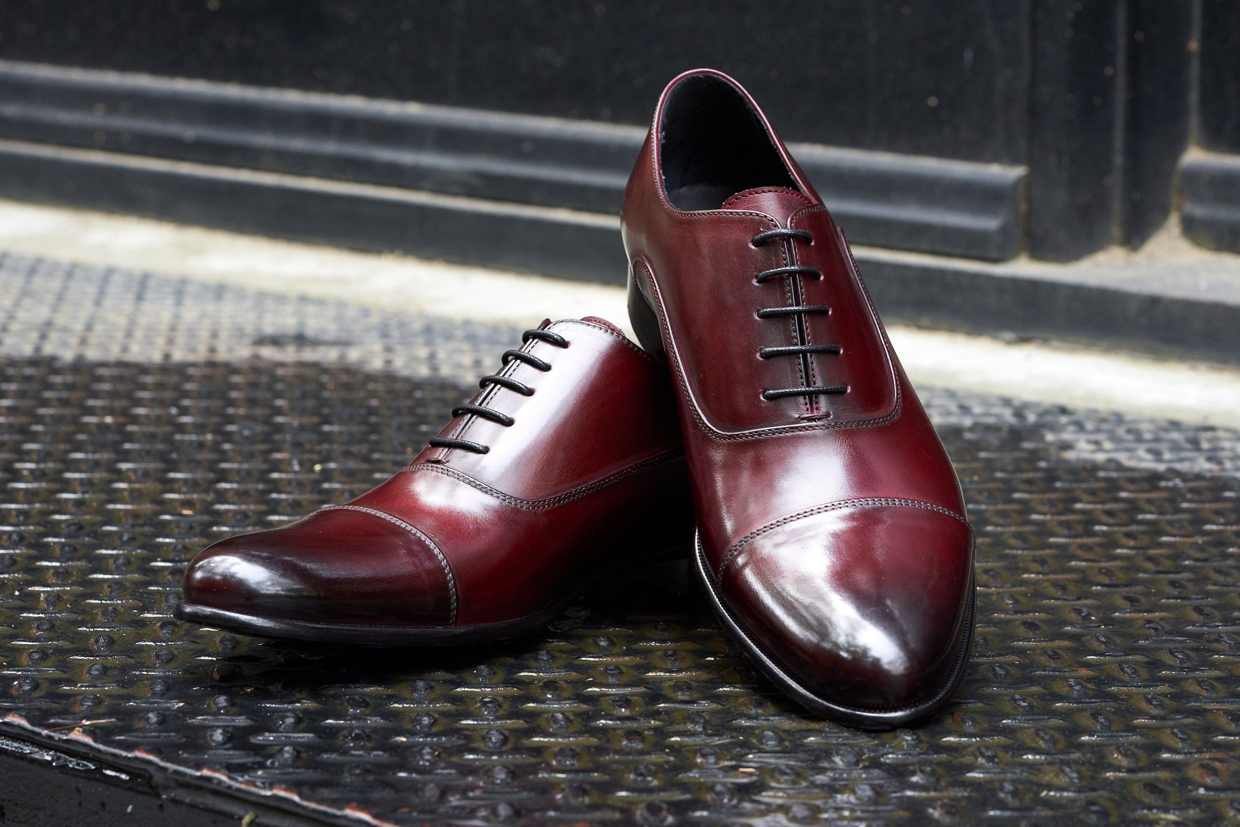 The Cagney II Stitched Cap-Toe Oxford - Oxblood