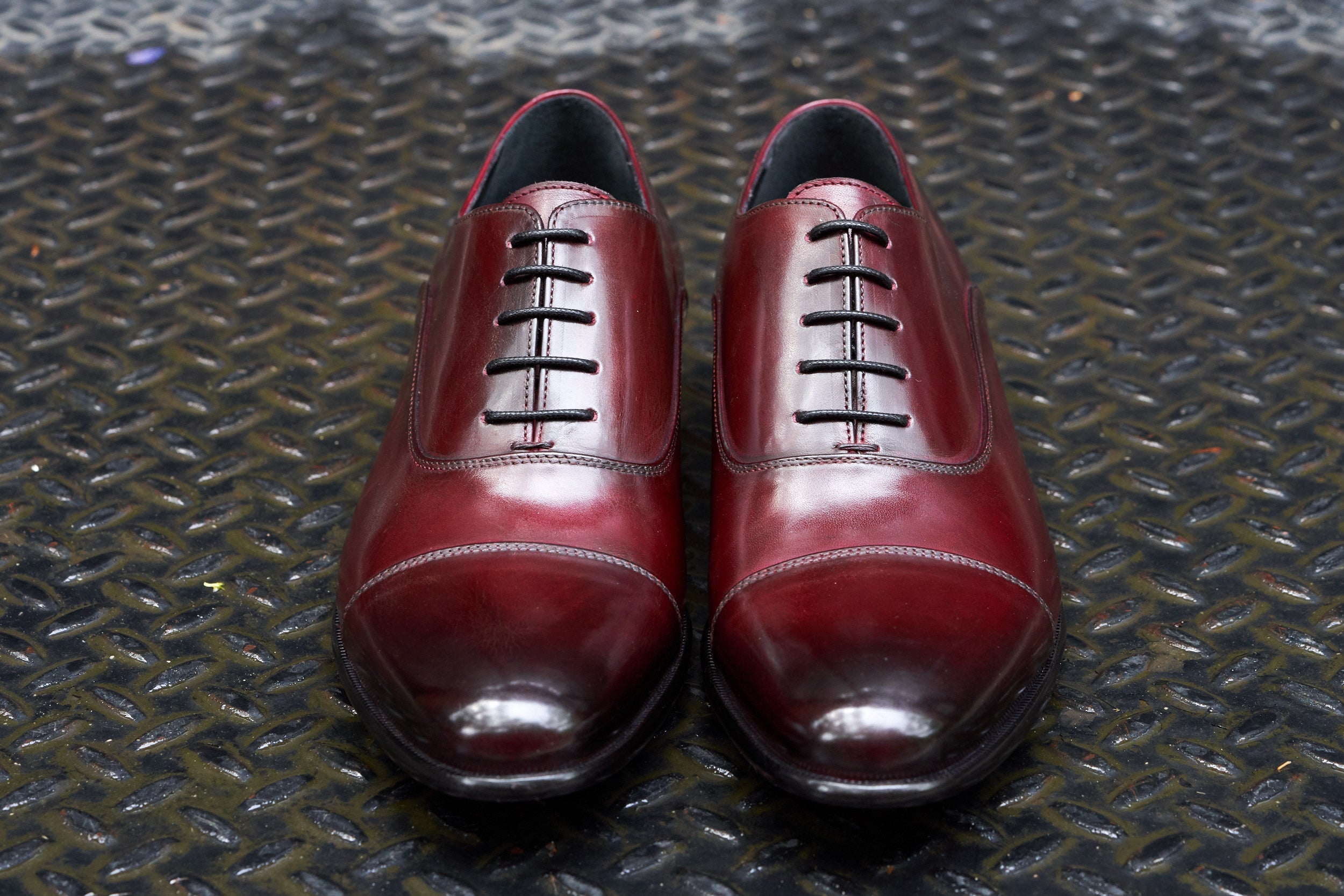 The Cagney II Stitched Cap-Toe Oxford - Oxblood