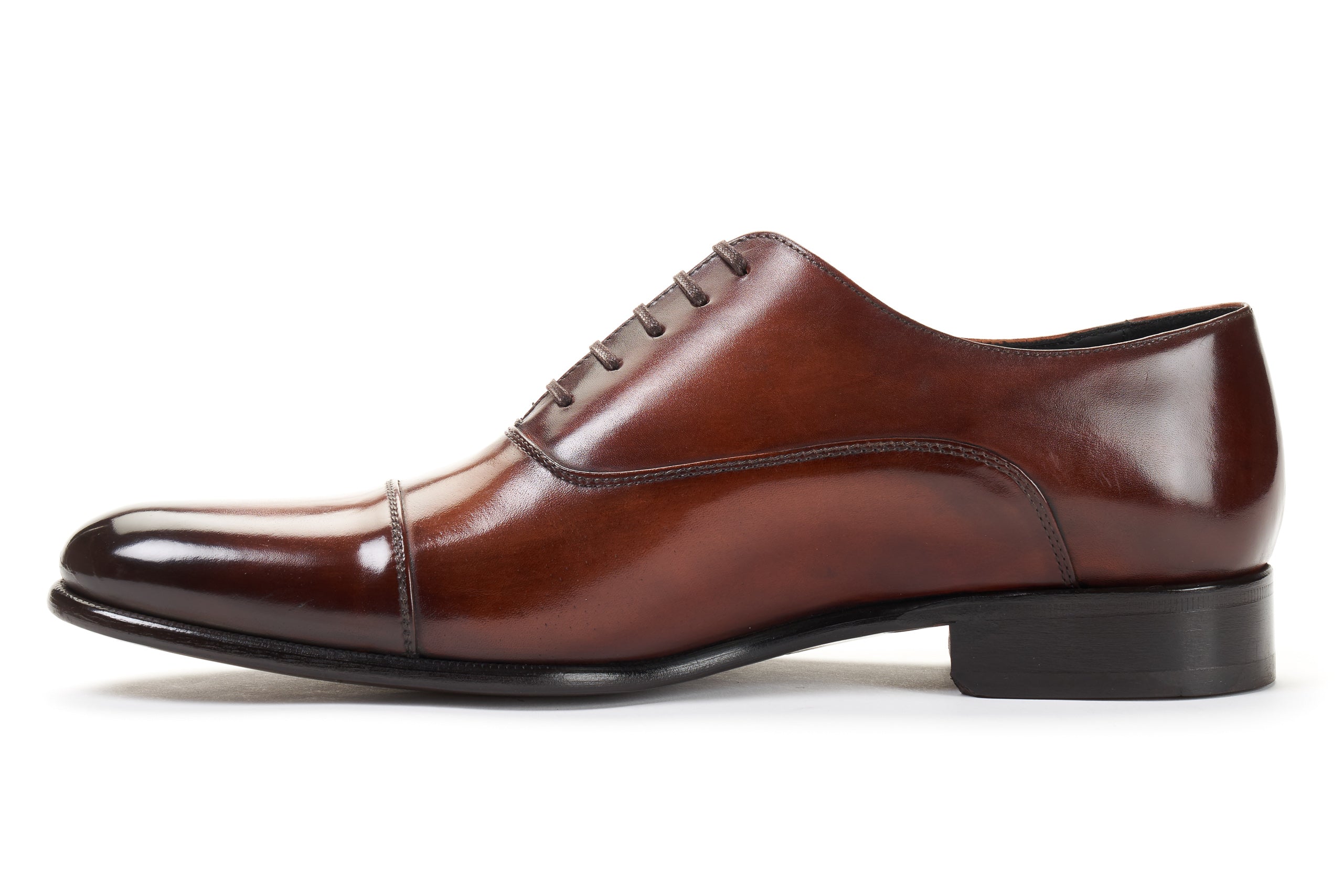 The Cagney II Stitched Cap-Toe Oxford - Brown