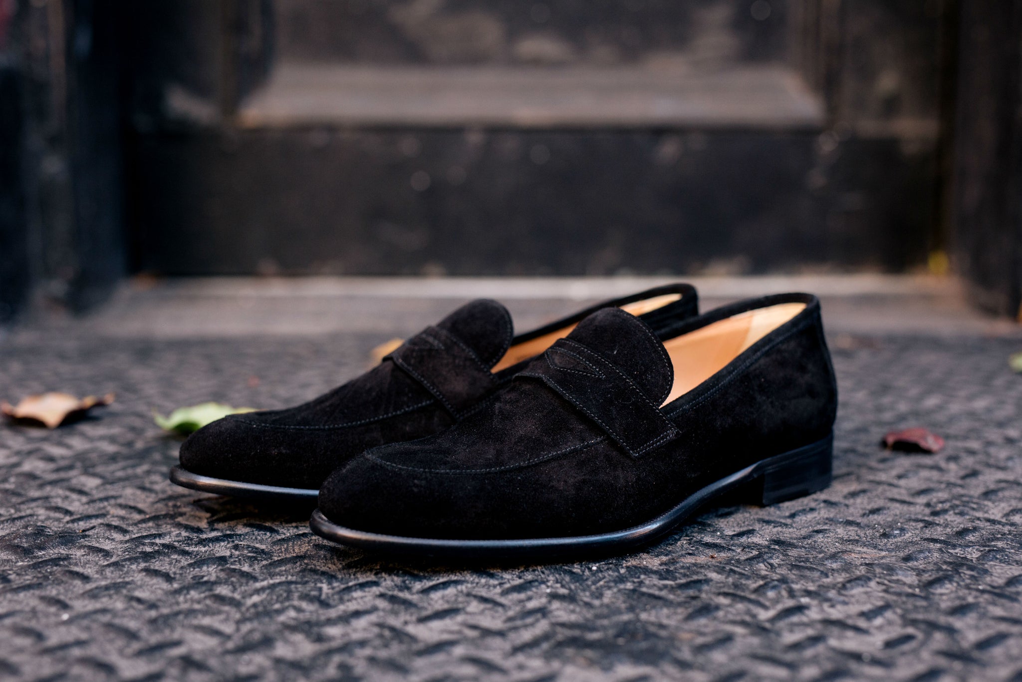 The Louis Penny Loafer - Nero Suede